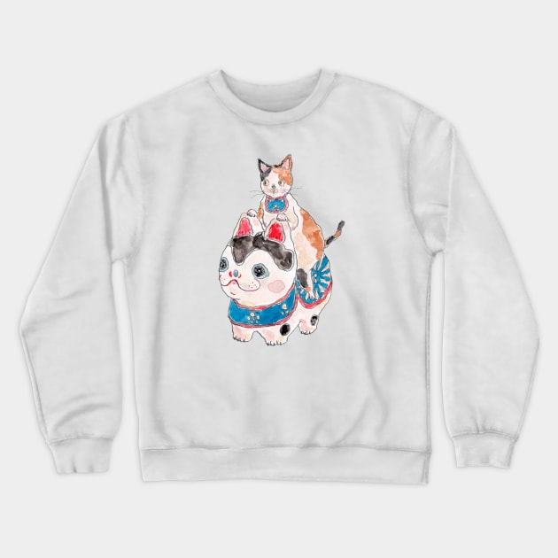 Harikoinu Nyanco Crewneck Sweatshirt by TOCOROCOMUGI